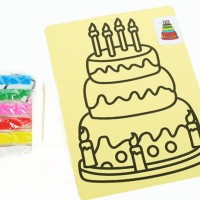 Kids Diy Sand Art Set With Sand Art Card And Colored Sand