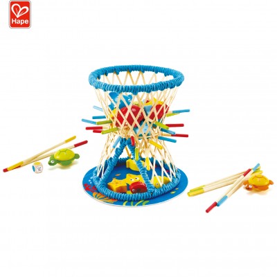 New arrival Children Hape Educational Baby Bamboo Creative Construction Kit Tumbling Tower toy Game for Kids