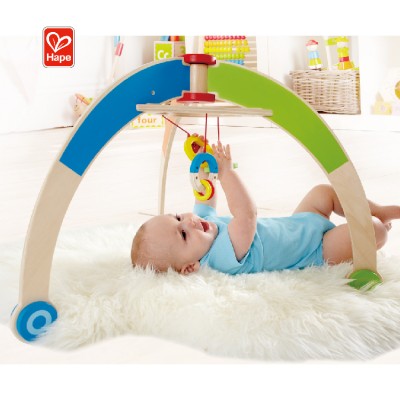 Custom Hottest Eco Model Play Baby Rattle Squeaky Play Mat Baby Wooden Gym Toy for educational