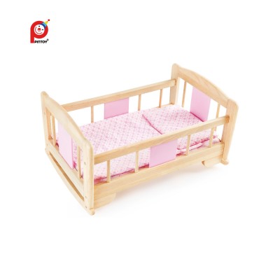 Pintoy Custom Pink Baby Crib Portable Newborn  Natural Wood Multipurpose Designer Baby Crib Cradle